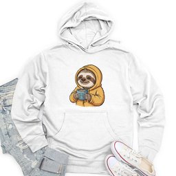 Sloth With Coffee Unisex Midweight Hoodie