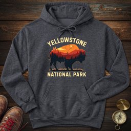 Vintage Yellowstone Buffalo Hoodie Gift For National Park Lover