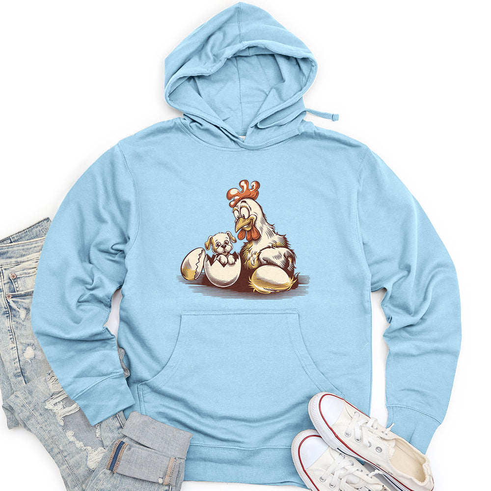 Surprised Chicken Unisex Midweight Hoodie