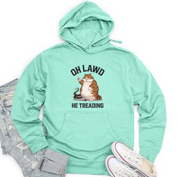 Oh Lawd He Treading Unisex Midweight Hoodie