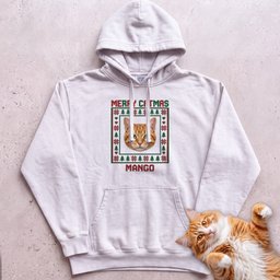 Personalized Ugly Sweater Portrait Cat Hoodie Gift For Cat Lover