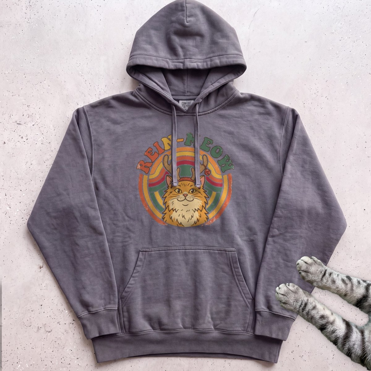 Rein Meow Cat Hoodie Gift For Cat Lover