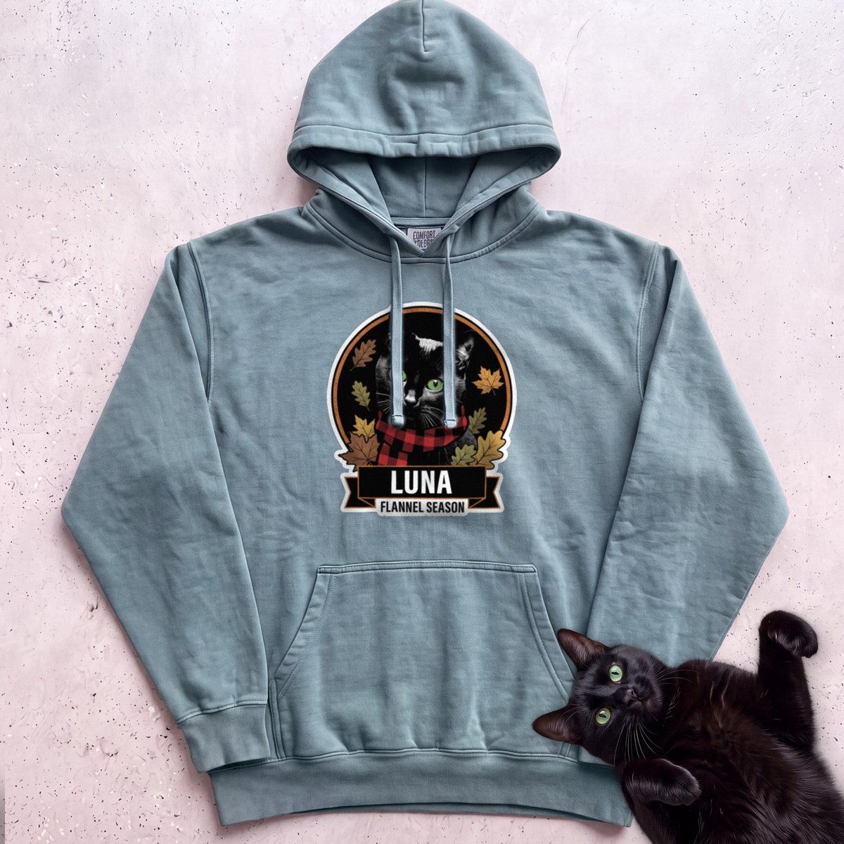 Personalized Flannel Season Cat Hoodie Gift For Cat Lover