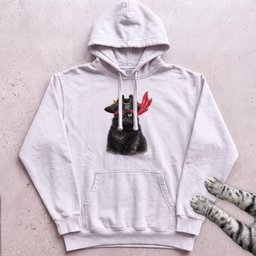 Pirate Black Cat Hoodie Gift For Cat Lover