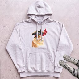 Pirate Ginger Cat Hoodie Gift For Cat Lover