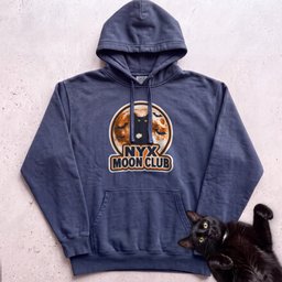 Personalized Moon Club Cat Hoodie Gift For Cat Lover