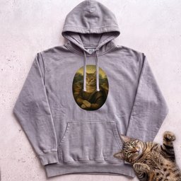 Custom Cat Mona Lisa Hoodie Vintage Portrait Personalized Cat Hoodie Gift For Cat Lover