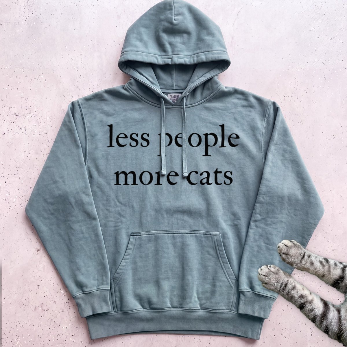 Less People More Cats Hoodie Gift For Cat Lover