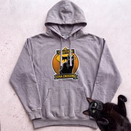 Personalized Black Cat Crossing Hoodie Gift For Cat Lover