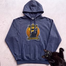 Personalized Black Cat Crossing Hoodie Gift For Cat Lover