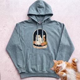 Personalized Bedsheet Ghost Haunting Hours Cat Hoodie Gift For Cat Lover