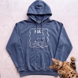Personalized Pet Name Hoodie Minimalist Cat Custom Illustration Hoodie Gift For Cat Lover