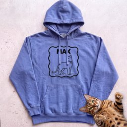 Personalized Pet Name Hoodie Minimalist Cat Custom Illustration Hoodie Gift For Cat Lover