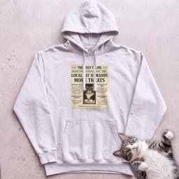 Personalized Custom Cat Newspaper Hoodie Gift For Cat Lover