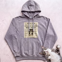 Personalized Custom Cat Newspaper Hoodie Gift For Cat Lover