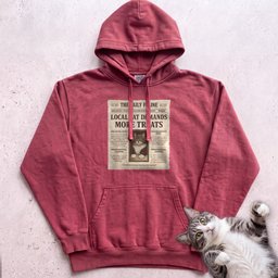 Personalized Custom Cat Newspaper Hoodie Gift For Cat Lover