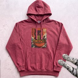 Retro Ramen Cat Hoodie Gift For Cat Lover