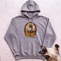 Personalized Pumpkin Throne Cat Hoodie Gift For Cat Lover