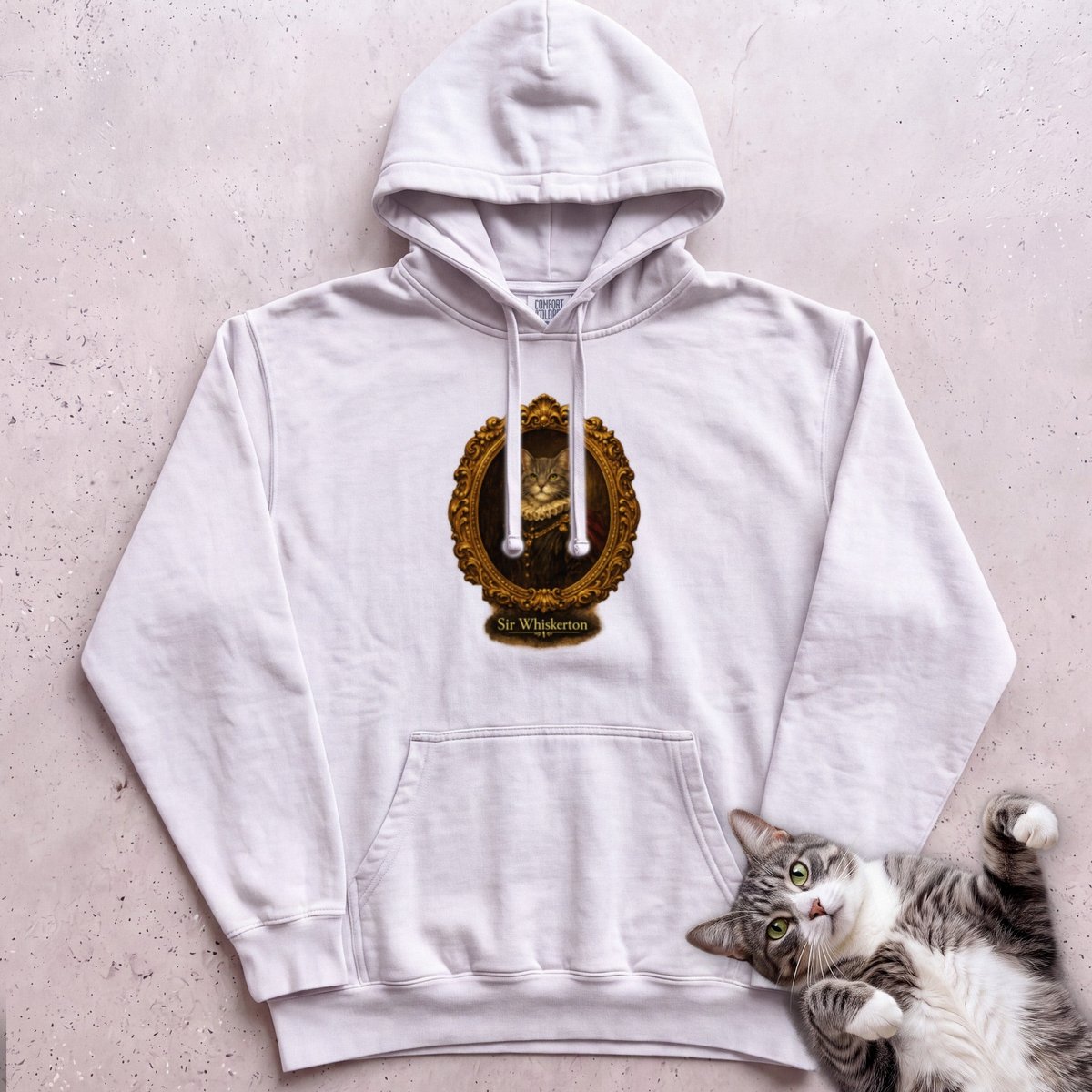 Personalized Royal Cat Portrait Hoodie Gift For Cat Lover