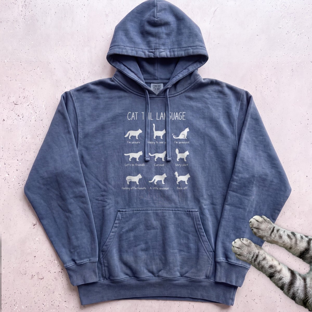 Cat Tail Language Hoodie Gift For Cat Lover