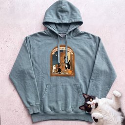 Personalized Trick Or Treat Door Cat Hoodie Gift For Cat Lover