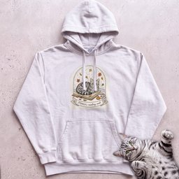 Personalized Reading Nook Cat Hoodie Gift For Cat Lover