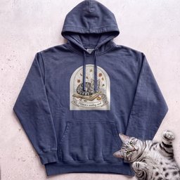 Personalized Reading Nook Cat Hoodie Gift For Cat Lover