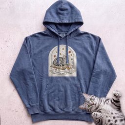Personalized Reading Nook Cat Hoodie Gift For Cat Lover
