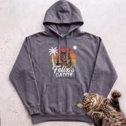 Personalized Custom Daddy Cat Hoodie Gift For Cat Lover