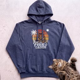 Personalized Custom Daddy Cat Hoodie Gift For Cat Lover