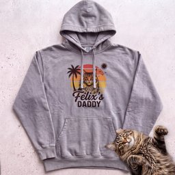 Personalized Custom Daddy Cat Hoodie Gift For Cat Lover