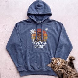 Personalized Custom Daddy Cat Hoodie Gift For Cat Lover