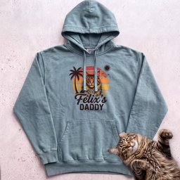 Personalized Custom Daddy Cat Hoodie Gift For Cat Lover