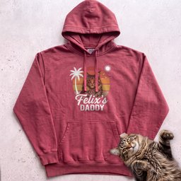 Personalized Custom Daddy Cat Hoodie Gift For Cat Lover