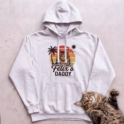 Personalized Custom Daddy Cat Hoodie Gift For Cat Lover