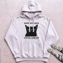 Support Your Local Coven Hoodie Gift For Cat Lover