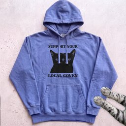 Support Your Local Coven Hoodie Gift For Cat Lover