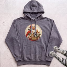 Santas Kittens Cat Hoodie Gift For Cat Lover