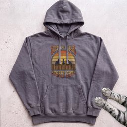 Support Local Street Cats Retro Sunset Hoodie Gift For Cat Lover