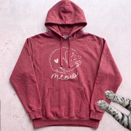Sleeping Kitty Hoodie Gift For Cat Lover