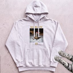 Sleighin IT Cat Hoodie Gift For Cat Lover