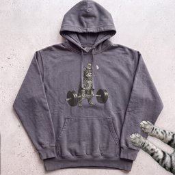 Weightlifting Cat Hoodie Gift For Cat Lover