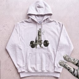 Weightlifting Cat Hoodie Gift For Cat Lover