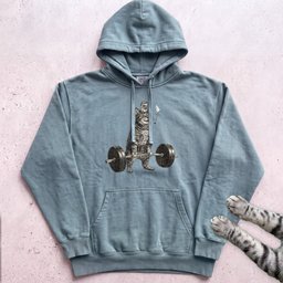 Weightlifting Cat Hoodie Gift For Cat Lover