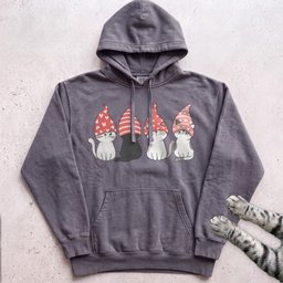 Valentine Gnome Cats Hoodie Gift For Cat Lover