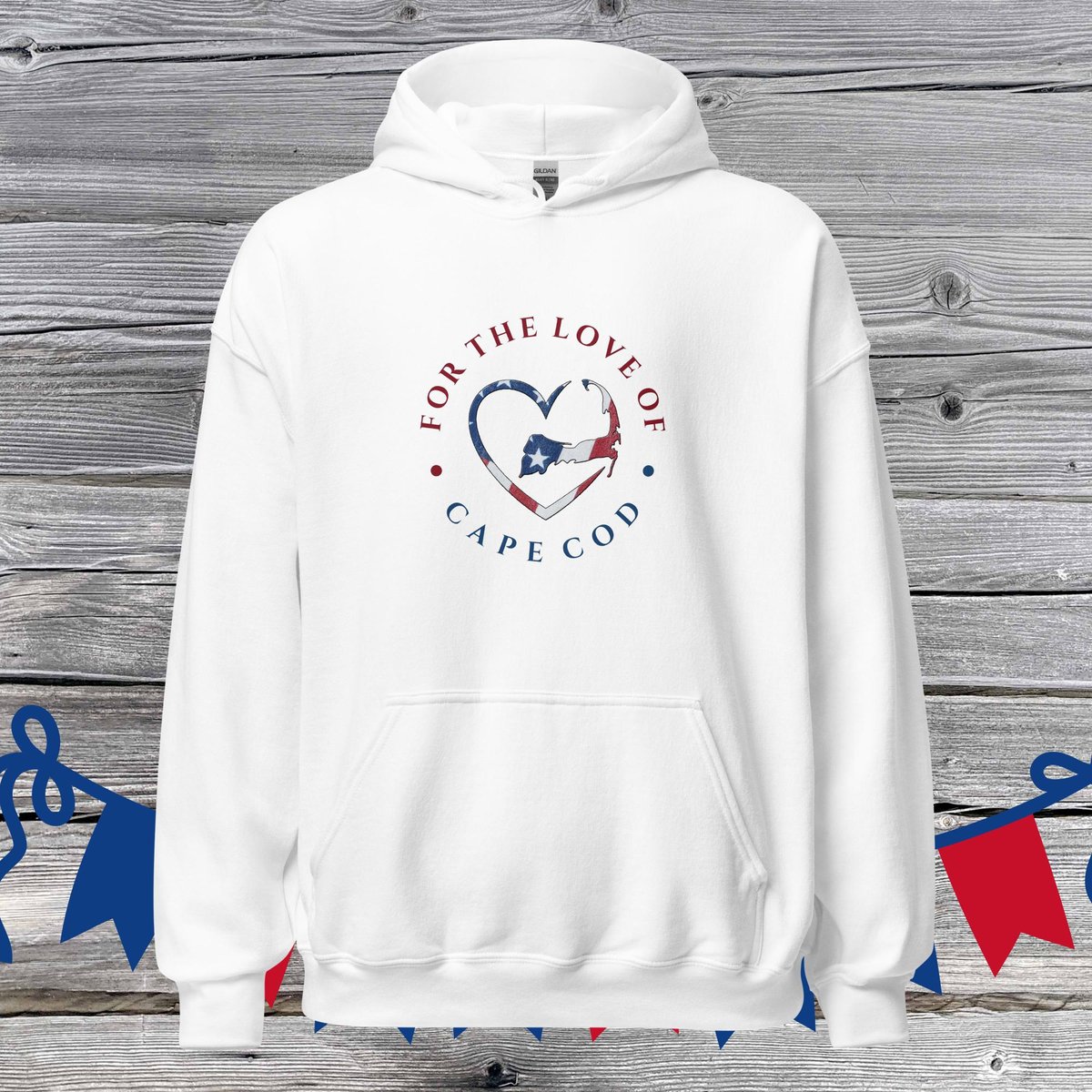 Stars And Stripes For The Love Of Cape Cod Unisex Hoodie Gift For Cape Cod Lover
