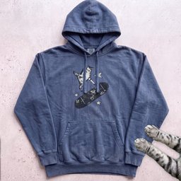 Skateboarding Cat Hoodie Gift For Cat Lover