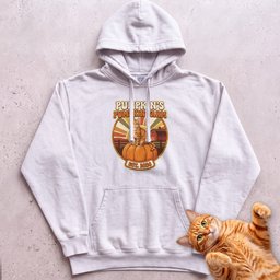 Personalized Pumpkin Farm Cat Hoodie Gift For Cat Lover