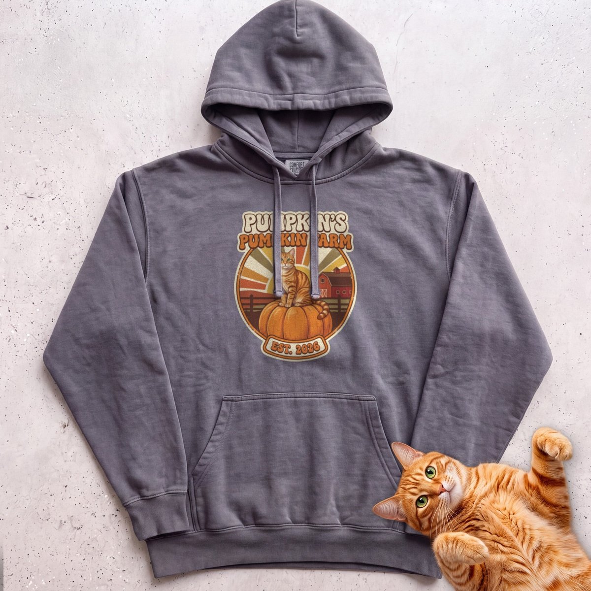 Personalized Pumpkin Farm Cat Hoodie Gift For Cat Lover