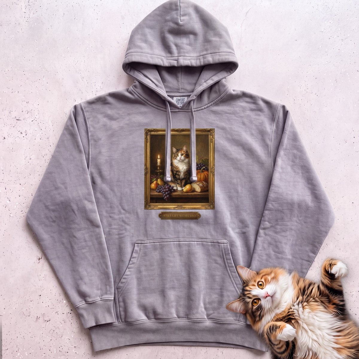 Personalized Still Life With Your Cat Hoodie Gift For Cat Lover